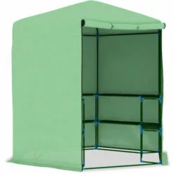 YOUTHUP Serre Avec étagères Acier 227x223 Cm - Vert -Serre de jardin Boutique 51868555 3