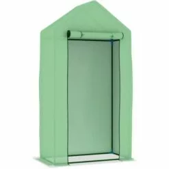 YOUTHUP Serre Avec Cadre En Acier 0,5 M2 1x0,5x1,9 M - Vert -Serre de jardin Boutique 51873755 3