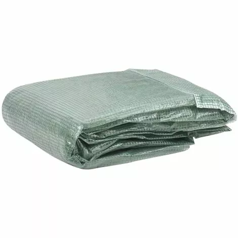 YOUTHUP Couverture De Remplacement De Serre (16 M²) 400x400x200 Cm Vert 2 YOUTHUP Couverture De Remplacement De Serre (16 M²) 400x400x200 Cm Vert – Image 2