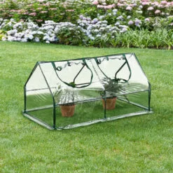 Châssis De Jardin Laubach à 2 Fenêtres En Acier Et PVC 120 X 60 X 60 Cm [en.casa]