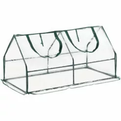 Châssis De Jardin Laubach à 2 Fenêtres En Acier Et PVC 120 X 60 X 60 Cm [en.casa] -Serre de jardin Boutique 51904001 3