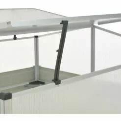 Topdeal Serre Anthracite 100x100x77 Cm Acier Galvanisé -Serre de jardin Boutique 52091549 5