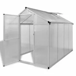 Topdeal Serre Renforcée En Aluminium Avec Cadre De Base 4,6 M² VDFF26454_FR