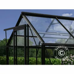 DANCOVER Kiosque De Jardin En Verre 11,5m², 3,73x3,73x2,32m Avec Socle, Noir - Noir 9 DANCOVER Kiosque De Jardin En Verre 11,5m², 3,73x3,73x2,32m Avec Socle, Noir - Noir -Serre de jardin Boutique 52664419 5