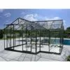 DANCOVER Kiosque De Jardin En Verre 16,8m², 4,45x4,45x 2,52m Avec Socle, Noir - Noir