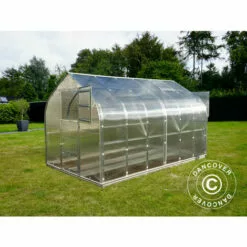 DANCOVER Serre En Polycarbonate TITAN Dome 320, 10m², 2,5x4m, Argent - Argenté -Serre de jardin Boutique 52664557 4
