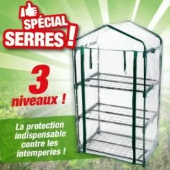 EDCO Serre De Jardin 3 Niveaux Intérieur Dimensions 69x49x125cm