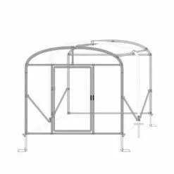 ATOUT LOISIR Serre Tunnel Deschamps Pieds Droits Larg 3 M Pas à 1.50 M, L 3 M, Type 200 Microns Incolore Plasticlair , Façade Pas De Façade Ni De Porte, Support De Culture Non -Serre de jardin Boutique 53108645 4