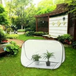 SUPERMARKET Mini Serre De Jardin En Plastique, Serre De Jardin PVC Transparent, Housse D'hivernage Protection, Terrasse Serre Pour Tomate Balcon, Plantez Herbes Fleurs Intérieur Et Extérieur 52cm×62cm×90cm,une Pièce，Superma -Serre de jardin Boutique 53315053 3