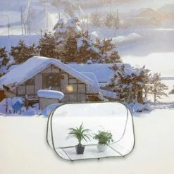 SUPERMARKET Mini Serre De Jardin En Plastique, Serre De Jardin PVC Transparent, Housse D'hivernage Protection, Terrasse Serre Pour Tomate Balcon, Plantez Herbes Fleurs Intérieur Et Extérieur 52cm×62cm×90cm,une Pièce，Superma -Serre de jardin Boutique 53315053 4