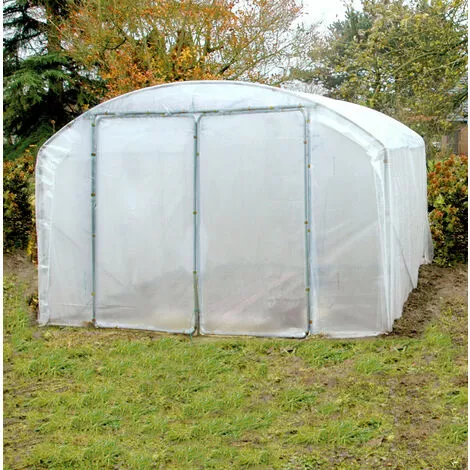 ATOUT LOISIR Serre Tunnel Deschamps Pieds Droits Larg 4 M Pas à 1.50 M, L 4.50 M, Type 200 Microns Incolore Plasticlair , Façade Pas De Façade Ni De Porte, Support De Culture Oui 2 ATOUT LOISIR Serre Tunnel Deschamps Pieds Droits Larg 4 M Pas à 1.50 M, L 4.50 M, Type 200 Microns Incolore Plasticlair , Façade Pas De Façade Ni De Porte, Support De Culture Oui – Image 2