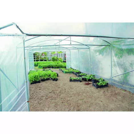 ATOUT LOISIR Serre Tunnel Deschamps Pieds Droits Larg 4 M Pas à 1.50 M, L 4.50 M, Type 200 Microns Incolore Plasticlair , Façade Pas De Façade Ni De Porte, Support De Culture Oui 3 ATOUT LOISIR Serre Tunnel Deschamps Pieds Droits Larg 4 M Pas à 1.50 M, L 4.50 M, Type 200 Microns Incolore Plasticlair , Façade Pas De Façade Ni De Porte, Support De Culture Oui – Image 3