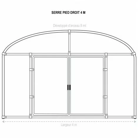 ATOUT LOISIR Serre Tunnel Deschamps Pieds Droits Larg 4 M Pas à 1.50 M, L 4.50 M, Type 200 Microns Incolore Plasticlair , Façade Pas De Façade Ni De Porte, Support De Culture Oui 4 ATOUT LOISIR Serre Tunnel Deschamps Pieds Droits Larg 4 M Pas à 1.50 M, L 4.50 M, Type 200 Microns Incolore Plasticlair , Façade Pas De Façade Ni De Porte, Support De Culture Oui – Image 4