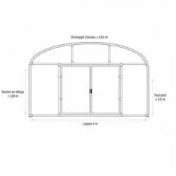ATOUT LOISIR Serre Tunnel Deschamps Pieds Droits Larg 4 M Pas à 1.50 M, L 4.50 M, Type 200 Microns Incolore Plasticlair , Façade Pas De Façade Ni De Porte, Support De Culture Oui 9 ATOUT LOISIR Serre Tunnel Deschamps Pieds Droits Larg 4 M Pas à 1.50 M, L 4.50 M, Type 200 Microns Incolore Plasticlair , Façade Pas De Façade Ni De Porte, Support De Culture Oui -Serre de jardin Boutique 53327163 5