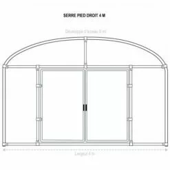 ATOUT LOISIR Serre Tunnel Deschamps Pieds Droits Larg 4 M Pas à 2 M, L 4 M, Type 200 Microns Incolore Plasticlair , Façade Pas De Façade Ni De Porte, Support De Culture Non 8 ATOUT LOISIR Serre Tunnel Deschamps Pieds Droits Larg 4 M Pas à 2 M, L 4 M, Type 200 Microns Incolore Plasticlair , Façade Pas De Façade Ni De Porte, Support De Culture Non -Serre de jardin Boutique 53327690 4