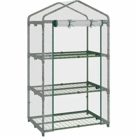 Outsunny Serre De Jardin Balcon étagère Serre 3 Niveaux Dim. 69L X 49l X 125H Cm Métal Thermolaqué Vert PVC Haute Densité Transparent - Vert 1 Outsunny Serre De Jardin Balcon étagère Serre 3 Niveaux Dim. 69L X 49l X 125H Cm Métal Thermolaqué Vert PVC Haute Densité Transparent - Vert