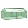 Outsunny Mini Serre De Jardin Serre à Tomates 1,8L X 0,9l X 0,7H M Métal Thermolaqué PE Haute Densité Fenêtre Moustiquaire Intégrées Vert