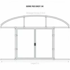 ATOUT LOISIR Serre Tunnel Deschamps Pieds Droits Larg 5 M Pas à 1.50 M, L 6 M, Type 200 Microns Incolore Plasticlair , Façade 1 Façade Avec Filet, Support De Culture Non 7 ATOUT LOISIR Serre Tunnel Deschamps Pieds Droits Larg 5 M Pas à 1.50 M, L 6 M, Type 200 Microns Incolore Plasticlair , Façade 1 Façade Avec Filet, Support De Culture Non -Serre de jardin Boutique 53592078 4