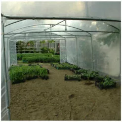 ATOUT LOISIR Serre Tunnel Deschamps Pieds Droits Larg 5 M Pas à 2 M, L 6 M, Type 200 Microns Incolore Plasticlair , Façade Pas De Façade Ni De Porte, Support De Culture Non -Serre de jardin Boutique 53592311 5