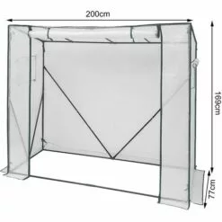 WOLTU Serre De Jardin Imperméable. Bâche PE Demi-translucide 130g/m2. 200x77x146/169cm -Serre de jardin Boutique 53818870 4