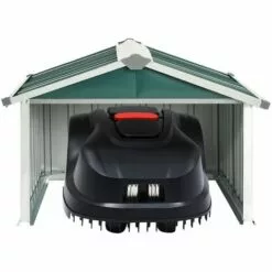 LANGRAY Abri Tondeuse Robot De Jardin 92x97x63 Cm Acier Galvanisé Vert Maison & Jardin -Serre de jardin Boutique 53826570 3
