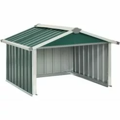 LANGRAY Abri Tondeuse Robot De Jardin 92x97x63 Cm Acier Galvanisé Vert Maison & Jardin -Serre de jardin Boutique 53826570 5