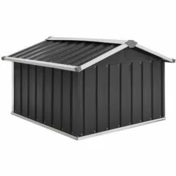 LANGRAY Abri Pour Robot De Jardin 92x97x63cm Acier Galvanisé Anthracite Maison & Jardin -Serre de jardin Boutique 53826578 4