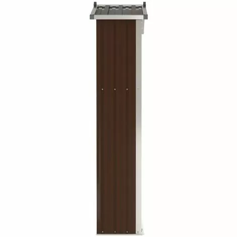 LANGRAY Abri De Jardin Marron 107,5x46x183 Cm Acier Galvanisé Maison & Jardin 2 LANGRAY Abri De Jardin Marron 107,5x46x183 Cm Acier Galvanisé Maison & Jardin – Image 2