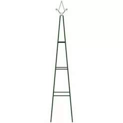 LANGRAY Supports Plantes Grimpantes 2 Pcs Vert Foncé 35x35x195 Cm Fer Maison & Jardin -Serre de jardin Boutique 53826630 4