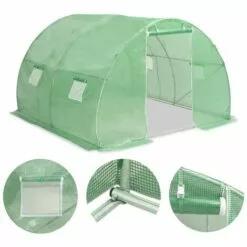 LANGRAY Serre 9 M² 300x300x200 Cm Maison & Jardin -Serre de jardin Boutique 53826719 5