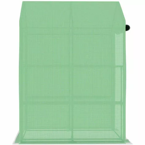 LANGRAY Serre Avec étagères Acier 143x143x195 Cm Maison & Jardin 2 LANGRAY Serre Avec étagères Acier 143x143x195 Cm Maison & Jardin – Image 2