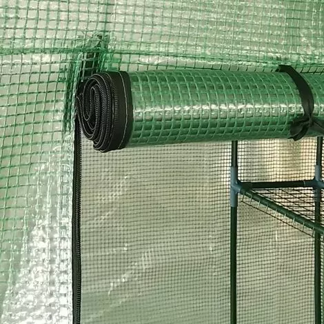 LANGRAY Serre Avec étagères Acier 143x143x195 Cm Maison & Jardin 4 LANGRAY Serre Avec étagères Acier 143x143x195 Cm Maison & Jardin – Image 4