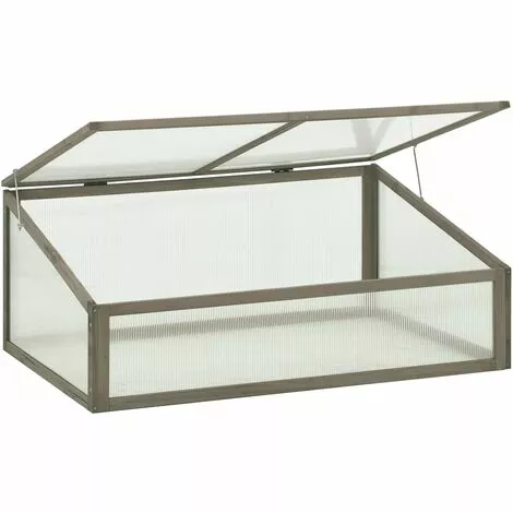 Hommoo Serre 100x65x40 Cm Bois De Sapin 4 Hommoo Serre 100x65x40 Cm Bois De Sapin – Image 4