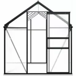 Hommoo Serre Avec Cadre De Base Anthracite Aluminium 5,89 M² -Serre de jardin Boutique 54167887 3