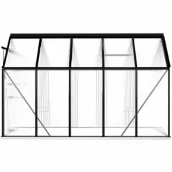 Hommoo Serre Avec Cadre De Base Anthracite Aluminium 5,89 M² -Serre de jardin Boutique 54167887 4