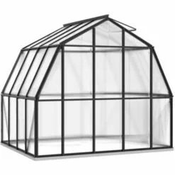 VidaXL Serre Avec Cadre De Base Anthracite 6,66 M² Aluminium - Anthracite -Serre de jardin Boutique 54342521 4