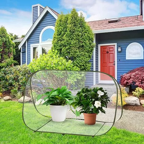SUPERMARKET Petit Serre De Jardin Mini Pop Up Serre Protection Plantes Tente Fleur Abri Backyard Balcon Terrasse Serres De Culture En PVC Pour Intérieur Ou Extérieur 90x52x62 Cm,Superma,transparent+vert 4 SUPERMARKET Petit Serre De Jardin Mini Pop Up Serre Protection Plantes Tente Fleur Abri Backyard Balcon Terrasse Serres De Culture En PVC Pour Intérieur Ou Extérieur 90x52x62 Cm,Superma,transparent+vert – Image 4