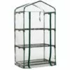 SUPERMARKET Mini Serre Balcon,Serre De Jardin Solide En PVC,Tissu Imperméable Transparent Amovible,pour La Plantation Intérieure Et Extérieure,Pot,Fleurs,Superma,(3 Couches)