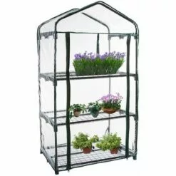 SUPERMARKET Mini Serre Balcon,Serre De Jardin Solide En PVC,Tissu Imperméable Transparent Amovible,pour La Plantation Intérieure Et Extérieure,Pot,Fleurs,Superma,(3 Couches) 9 SUPERMARKET Mini Serre Balcon,Serre De Jardin Solide En PVC,Tissu Imperméable Transparent Amovible,pour La Plantation Intérieure Et Extérieure,Pot,Fleurs,Superma,(3 Couches) -Serre de jardin Boutique 54902710 5