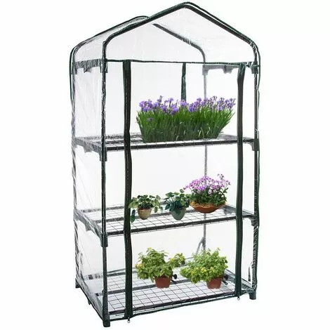 SUPERMARKET Mini Serre Balcon,Serre De Jardin Solide En PVC,Tissu Imperméable Transparent Amovible,pour La Plantation Intérieure Et Extérieure,Pot,Fleurs,Superma,(3 Couches) 5 SUPERMARKET Mini Serre Balcon,Serre De Jardin Solide En PVC,Tissu Imperméable Transparent Amovible,pour La Plantation Intérieure Et Extérieure,Pot,Fleurs,Superma,(3 Couches) – Image 5
