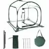 SUPERMARKET Mini Serre Pop Up Grow House, Couverture De Serre Intérieure Extérieure En PVC, Petit Abri De Fleurs De Jardin Portable - 80 X 80 X 80 Cm,Suoperma,vert Foncé + Transparent