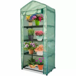 TolleTour Serre De Jardin, Fleurs Ou Légumes,70 X 50 X 160CM, Couverture Vert Translucide - Vert