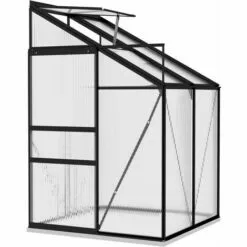 INLIFE Serre Anthracite Aluminium 2,7 M³ -Serre de jardin Boutique 55641150 3