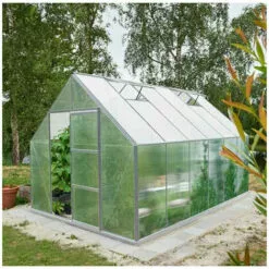 ATOUT LOISIR Serre De Jardin En Verre Polycarbonate 9.9m², Couleur Noir, Base Sans Base - Noir 9 ATOUT LOISIR Serre De Jardin En Verre Polycarbonate 9.9m², Couleur Noir, Base Sans Base - Noir -Serre de jardin Boutique 55666287 5