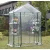 VENTE-UNIQUE.COM Mini Serre De Jardin Serre à Tomates Souple De 1 M² - Structure En Acier - L143 X L73 X H195 Cm - WILSONEA - Vert