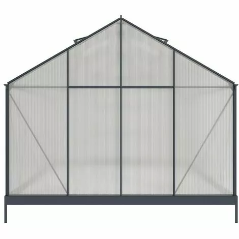 VENTE-UNIQUE.COM Serre De Jardin En Polycarbonate De 13 M² Avec Embase - Anthracite - KALIDA - Gris Anthracite 5 VENTE-UNIQUE.COM Serre De Jardin En Polycarbonate De 13 M² Avec Embase - Anthracite - KALIDA - Gris Anthracite – Image 5