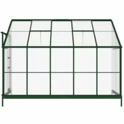 VENTE-UNIQUE.COM Serre De Jardin Adossée En Polycarbonate De 3,7 M² Avec Embase - Vert - CALICE II - Vert Sapin -Serre de jardin Boutique 55883123 4