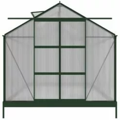 VENTE-UNIQUE.COM Serre De Jardin En Polycarbonate De 9 M² Avec Embase - Vert - COROLLE II - Vert Sapin -Serre de jardin Boutique 55883128 3
