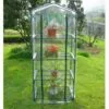VENTE-UNIQUE.COM Mini Serre De Jardin Serre à Tomates Souple De 0,35 M² - Structure En Acier - TIGRIDIA - Vert
