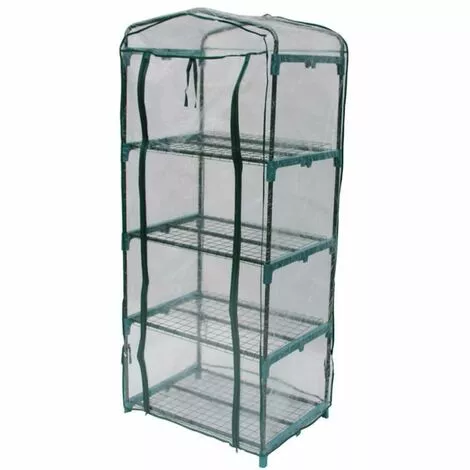 VENTE-UNIQUE.COM Mini Serre De Jardin Serre à Tomates Souple De 0,35 M² - Structure En Acier - TIGRIDIA - Vert 2 VENTE-UNIQUE.COM Mini Serre De Jardin Serre à Tomates Souple De 0,35 M² - Structure En Acier - TIGRIDIA - Vert – Image 2